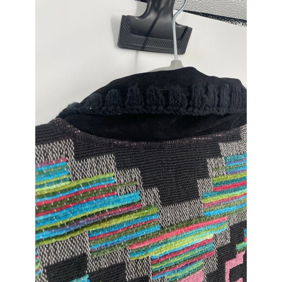 VTG Aztec Southwestern Tribal Boho Native Blanket Tapestry Chore Jacket Coat 3X - Picture 7 of 7